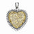 Sterling Silver Antiqued Vermeil Heart Pendant, Pendants for Necklace