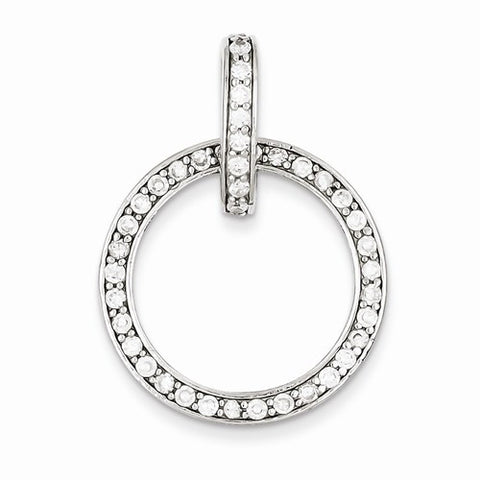 Sterling Silver CZ Circle pendant, Delightful Pendants for Necklace