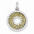 Sterling Silver CZ & Vermeil Circle Pendant, Pendants for Necklace