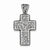 Sterling Silver Antiqued Swirl Cross pendant, Pendants for Necklace