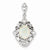 Sterling Silver Created Opal & CZ Pendant, Pendants for Necklace