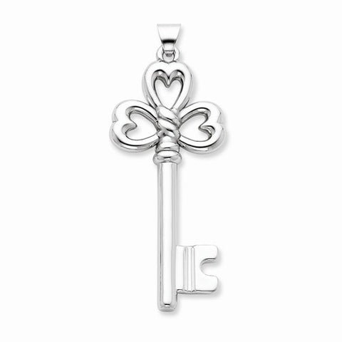 Sterling Silver Heart Design Key pendant, Gorgeous Pendants for Necklace