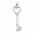 Sterling Silver Heart Design Key pendant, Lovely Pendants for Necklace