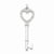 Sterling Silver and CZ Heart Key Pendant, Pendants for Necklace