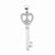 Sterling Silver CZ Heart Key Pendant, Delightful Pendants for Necklace