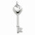 Sterling Silver CZ Heart Key pendant, Lovely Pendants for Necklace