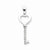 Sterling Silver CZ Key pendant, Charm