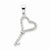 Sterling Silver CZ Heart Key pendant, Adorable Pendants for Necklace