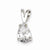 Sterling Silver Pear CZ Pendant, Pendants for Necklace