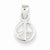 Sterling Silver Small Peace Symbol Pendant, Pendants for Necklace