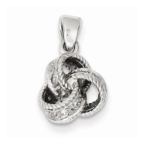 Sterling Silver CZ Love Knot Pendant, Pendants for Necklace