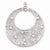 Sterling Silver Cut-out Flowers and CZ Circle Pendant, Pendants for Necklace