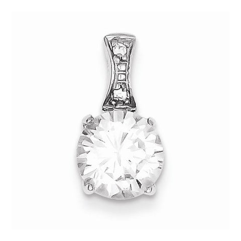 Sterling Silver CZ Pendant, Beautiful Pendants for Necklace