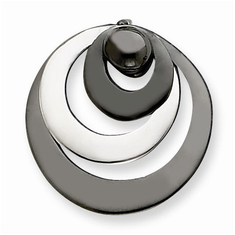 Sterling Silver & Rhodium Polished Circle Pendant, Pendants for Necklace