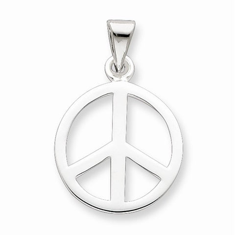 Sterling Silver Peace Sign Pendant, Pendants for Necklace