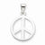 Sterling Silver Peace Sign Pendant, Pendants for Necklace