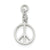 Polished Peace Charm in Sterling Silver
