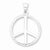 Sterling Silver Diamond-Cut Peace Symbol Pendant, Pendants for Necklace