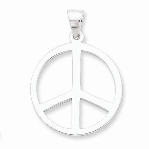Sterling Silver Peace Symbol Pendant, Pendants for Necklace