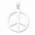 Sterling Silver Peace Symbol Pendant, Pendants for Necklace