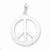 Sterling Silver Polished & Textured Peace Pendant, Pendants for Necklace