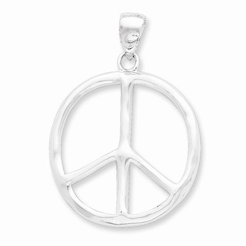 Sterling Silver Polished Peace pendant, Gorgeous Pendants for Necklace