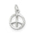 Sterling Silver Diamond-Cut Peace Sign Symbol Charm hide-image
