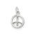 Diamond-Cut Peace Sign Symbol Charm in Sterling Silver