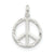 Sterling Silver Diamond-Cut Peace Symbol Charm hide-image