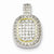 Sterling Silver & Vermeil Rectangle Pave CZ Pendant, Pendants for Necklace