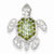 Sterling Silver Clear, Green and Blue CZ Turtle Pendant, Pendants for Necklace