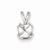 Sterling Silver Princess CZ pendant, Delightful Pendants for Necklace