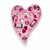 Sterling Silver Stellux Crystal Pink Heart Slide Pendant, Pendants for Necklace