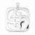 Sterling Silver Square Swirl Pendant, Pendants for Necklace