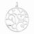 Sterling Silver White CZ Fancy Round Pendant, Pendants for Necklace