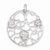 Sterling Silver Cut Out and CZ Hearts Circle Pendant, Pendants for Necklace