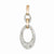 Sterling Silver & Vermeil Oval CZ Pendant, Pendants for Necklace