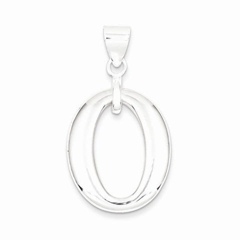 Sterling Silver Polished Round Pendant, Pendants for Necklace