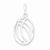 Sterling Silver Polished Fancy Oval Pendant, Pendants for Necklace