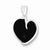 Sterling Silver Onyx Heart Pendant, Pendants for Necklace