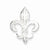 Sterling Silver Diamond-Cut Fleur De Lis Slide Pendant, Pendants for Necklace