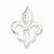 Sterling Silver Fleur De Lis Slide Pendant, Pendants for Necklace