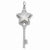 Sterling Silver Mother Of Pearl Star Top w/ CZ Key Pendant, Pendants for Necklace