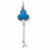 Sterling Silver Dyed Howlite Clover Top Small Key Pendant, Pendants for Necklace