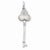 Sterling Silver Mother Of Pearl Clover Small Key Pendant, Pendants for Necklace