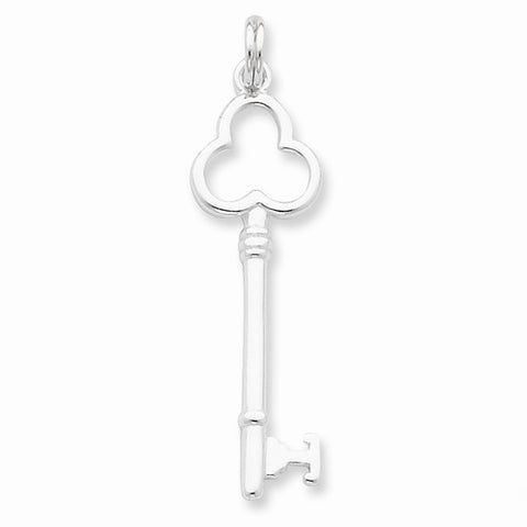 Sterling Silver Polished Key pendant, Classy Pendants for Necklace