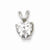 Sterling Silver Heart CZ Pendant, Charm