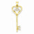 Sterling Silver with vermeil CZ Heart within Silver Heart Key Pendant, Pendants for Necklace