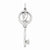 Sterling Silver Breast Cancer Awareness Symbol CZ Key Pendant, Pendants for Necklace