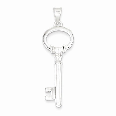 Sterling Silver Polished Key pendant, Dazzling Pendants for Necklace